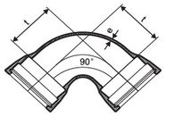 Διπλή υποδοχή 90 βαθμού αγκώνων όλκιή συναρμολογήσεων σιδήρου με τον τύπο Τ/τον τύπο Κ προμηθευτής
